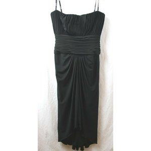 NWT Tadashi Shoji Ruched Strapless Cocktail Dress Black XS